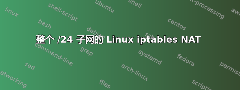 整个 /24 子网的 Linux iptables NAT