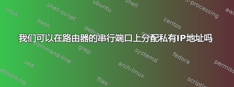 我们可以在路由器的串行端口上分配私有IP地址吗