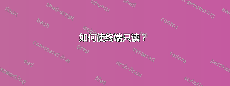 如何使终端只读？