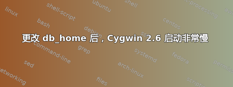 更改 db_home 后，Cygwin 2.6 启动非常慢