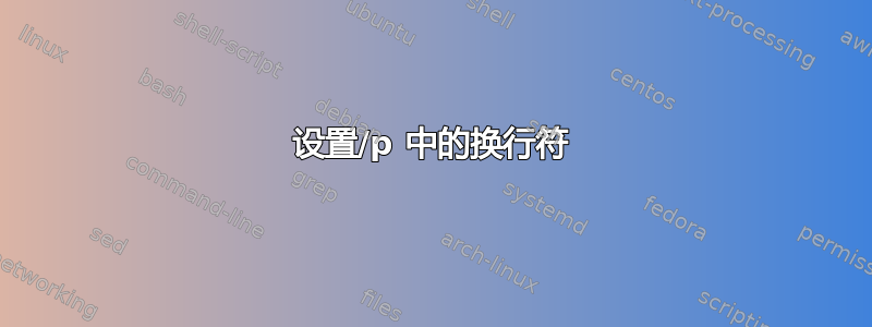 设置/p 中的换行符