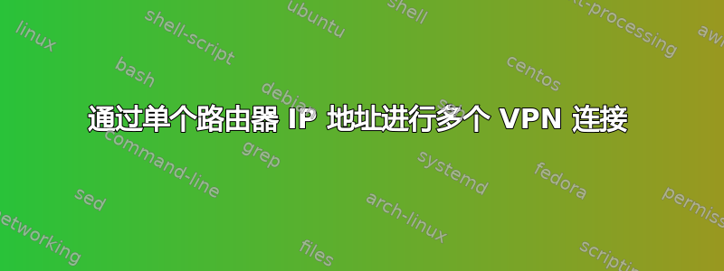 通过单个路由器 IP 地址进行多个 VPN 连接