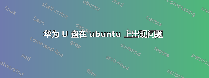 华为 U 盘在 ubuntu 上出现问题