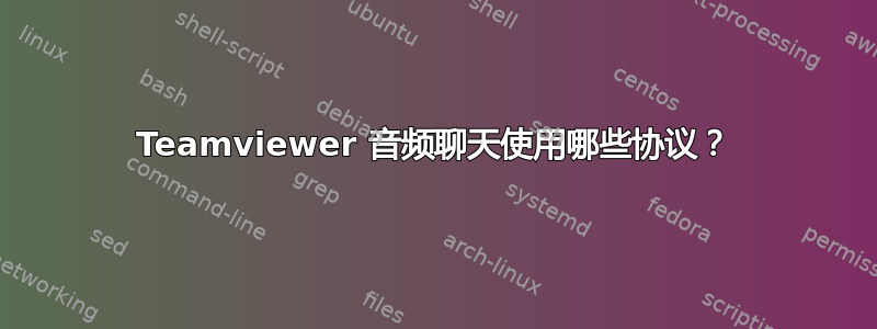 Teamviewer 音频聊天使用哪些协议？