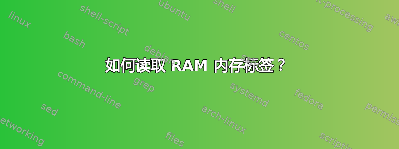 如何读取 RAM 内存标签？