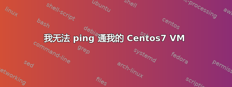 我无法 ping 通我的 Centos7 VM