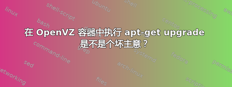 在 OpenVZ 容器中执行 apt-get upgrade 是不是个坏主意？