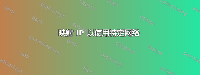 映射 IP 以使用特定网络