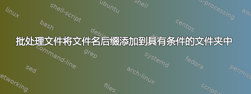 批处理文件将文件名后缀添加到具有条件的文件夹中