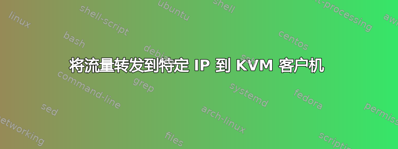 将流量转发到特定 IP 到 KVM 客户机