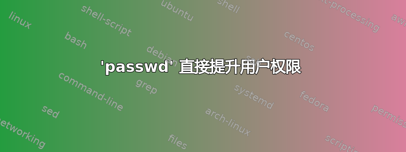 'passwd' 直接提升用户权限