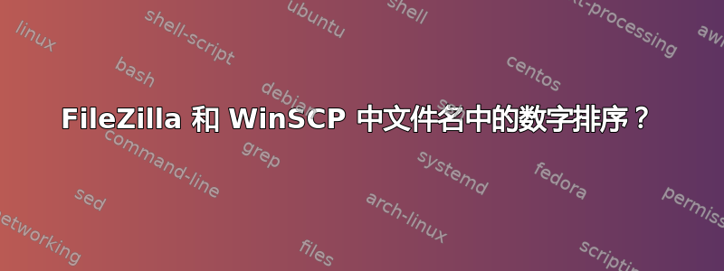 FileZilla 和 WinSCP 中文件名中的数字排序？