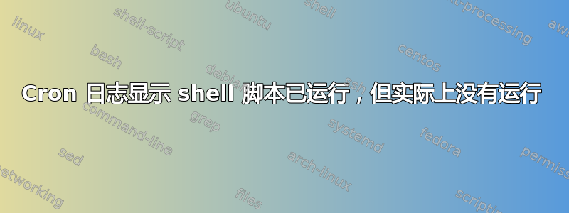 Cron 日志显示 shell 脚本已运行，但实际上没有运行