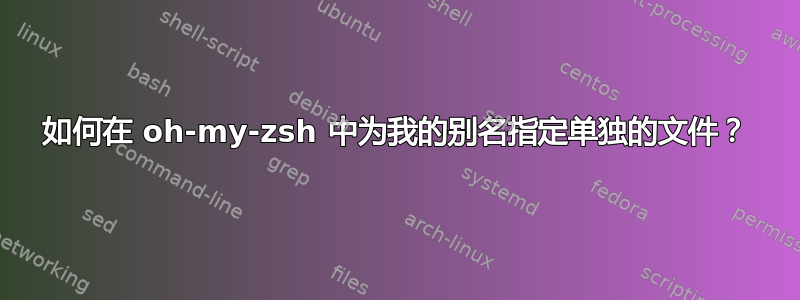 如何在 oh-my-zsh 中为我的别名指定单独的文件？