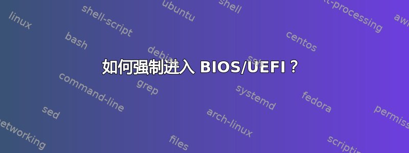 如何强制进入 BIOS/UEFI？