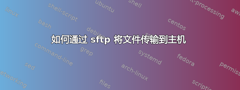 如何通过 sftp 将文件传输到主机