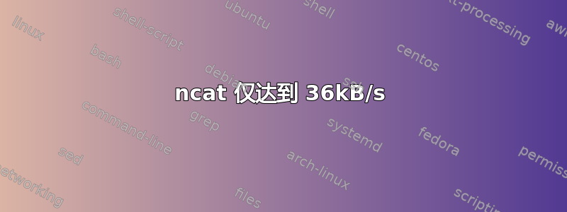 ncat 仅达到 36kB/s