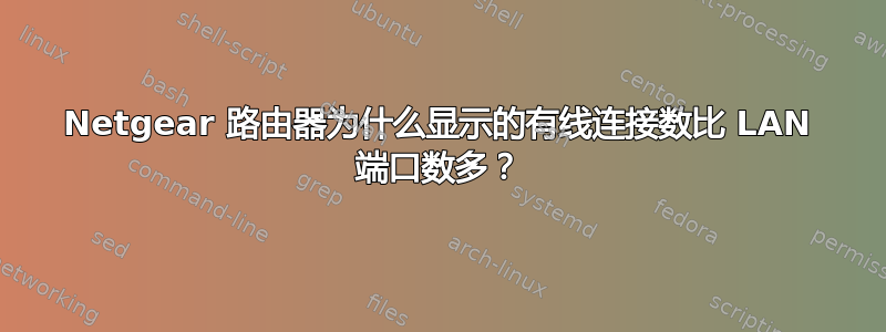 Netgear 路由器为什么显示的有线连接数比 LAN 端口数多？