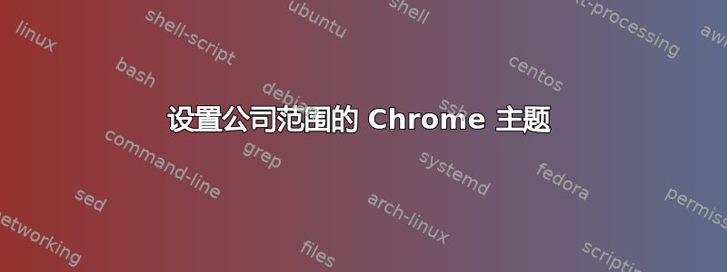 设置公司范围的 Chrome 主题