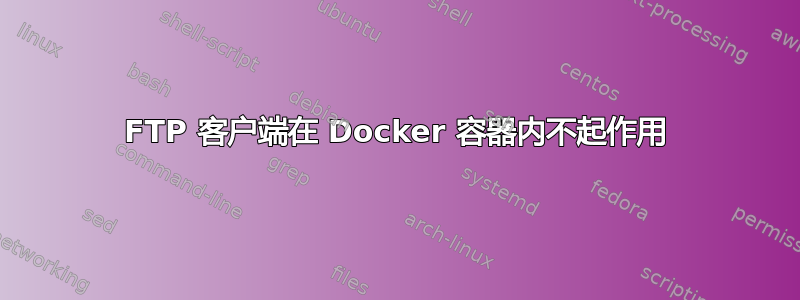 FTP 客户端在 Docker 容器内不起作用