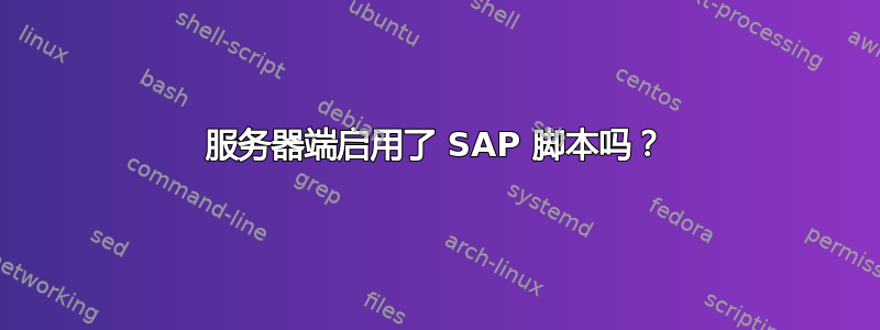 服务器端启用了 SAP 脚本吗？