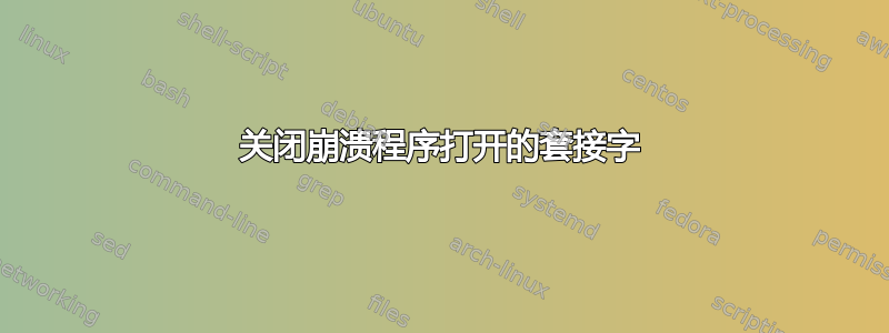 关闭崩溃程序打开的套接字