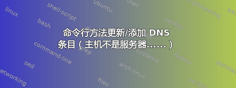 命令行方法更新/添加 DNS 条目（主机不是服务器......）