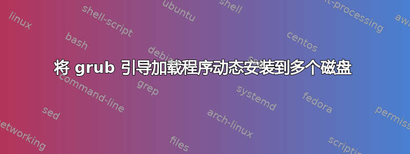 将 grub 引导加载程序动态安装到多个磁盘