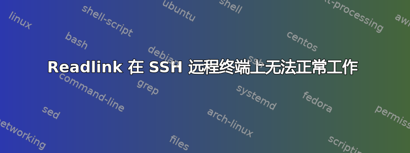 Readlink 在 SSH 远程终端上无法正常工作