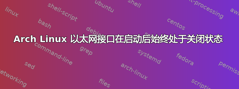 Arch Linux 以太网接口在启动后始终处于关闭状态