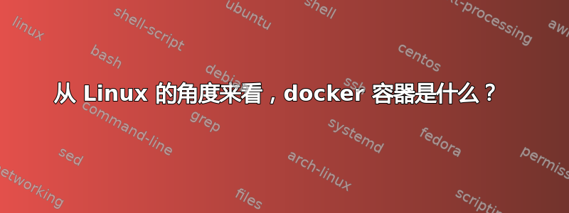 从 Linux 的角度来看，docker 容器是什么？ 