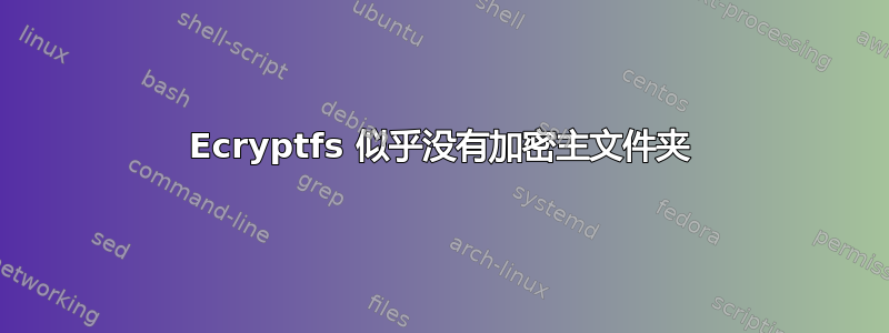 Ecryptfs 似乎没有加密主文件夹