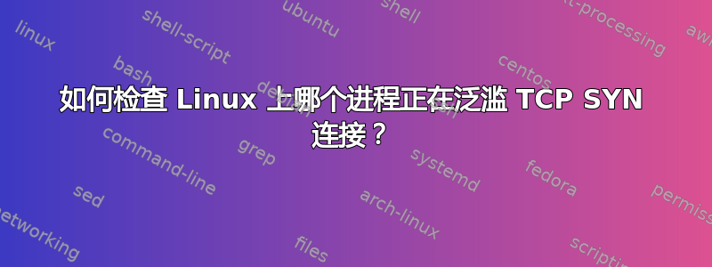 如何检查 Linux 上哪个进程正在泛滥 TCP SYN 连接？