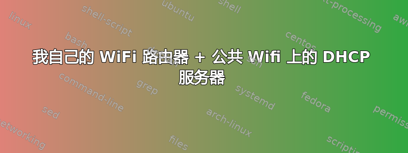 我自己的 WiFi 路由器 + 公共 Wifi 上的 DHCP 服务器