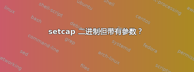 setcap 二进制但带有参数？