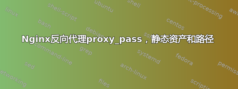 Nginx反向代理proxy_pass，静态资产和路径