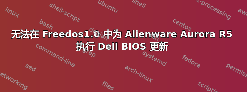 无法在 Freedos1.0 中为 Alienware Aurora R5 执行 Dell BIOS 更新