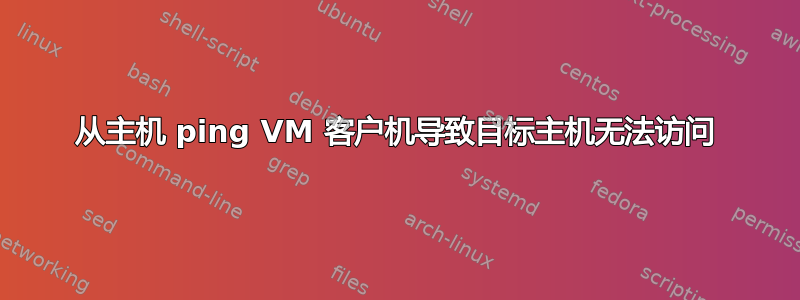 从主机 ping VM 客户机导致目标主机无法访问