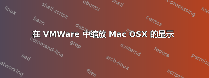 在 VMWare 中缩放 Mac OSX 的显示