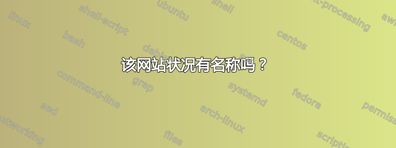 该网站状况有名称吗？