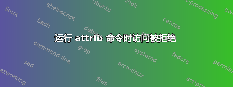 运行 attrib 命令时访问被拒绝