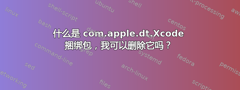 什么是 com.apple.dt.Xcode 捆绑包，我可以删除它吗？