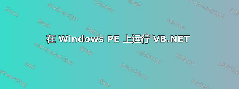 在 Windows PE 上运行 VB.NET