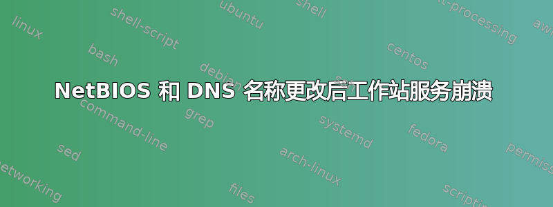 NetBIOS 和 DNS 名称更改后工作站服务崩溃