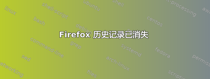 Firefox 历史记录已消失