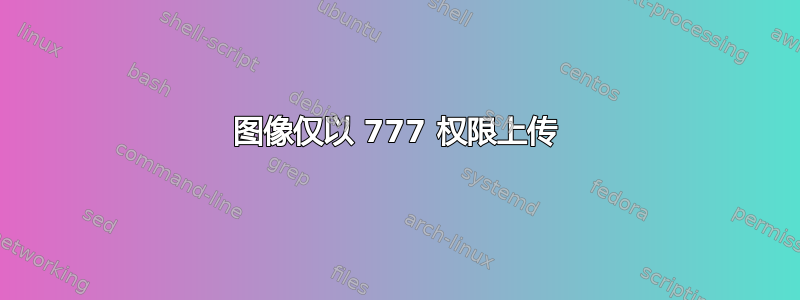 图像仅以 777 权限上传