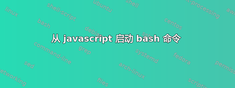 从 javascript 启动 bash 命令