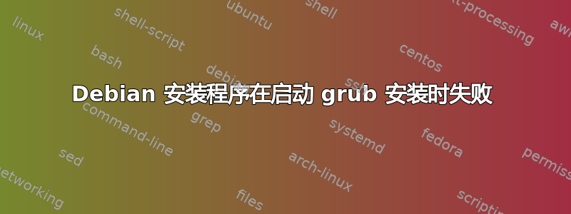 Debian 安装程序在启动 grub 安装时失败