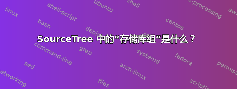 SourceTree 中的“存储库组”是什么？