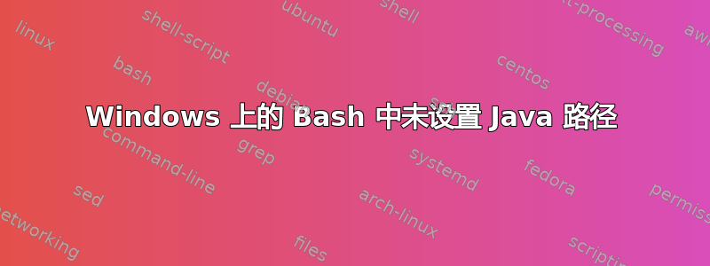 Windows 上的 Bash 中未设置 Java 路径